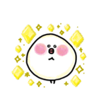 白くてまん丸 毎日使えるかわいいチョビ（個別スタンプ：25）
