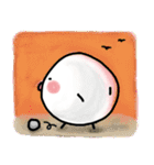 白くてまん丸 毎日使えるかわいいチョビ（個別スタンプ：29）
