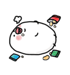 白くてまん丸 毎日使えるかわいいチョビ（個別スタンプ：31）