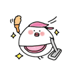 白くてまん丸 毎日使えるかわいいチョビ（個別スタンプ：33）