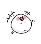 白くてまん丸 毎日使えるかわいいチョビ（個別スタンプ：34）