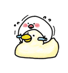 白くてまん丸 毎日使えるかわいいチョビ（個別スタンプ：35）