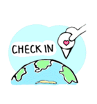 旅行が大好きのユーン二ーちゃん（個別スタンプ：3）