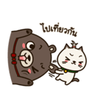 Fragile Bear ＆ Angry Cat（個別スタンプ：27）