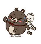 Fragile Bear ＆ Angry Cat（個別スタンプ：28）