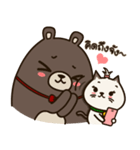 Fragile Bear ＆ Angry Cat（個別スタンプ：30）