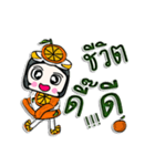 Hello my name is Orange man.^^（個別スタンプ：6）