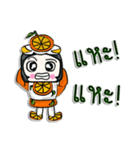 Hello my name is Orange man.^^（個別スタンプ：7）