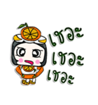 Hello my name is Orange man.^^（個別スタンプ：13）