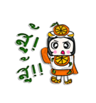 Hello my name is Orange man.^^（個別スタンプ：19）