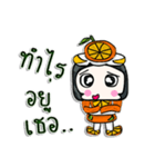 Hello my name is Orange man.^^（個別スタンプ：26）