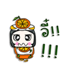 Hello my name is Orange man.^^（個別スタンプ：39）