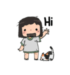 me with cat（個別スタンプ：1）