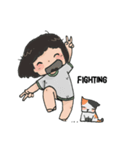 me with cat（個別スタンプ：3）