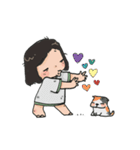 me with cat（個別スタンプ：4）