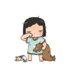 me with cat（個別スタンプ：6）