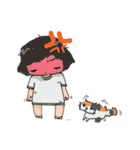 me with cat（個別スタンプ：17）