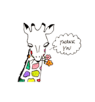カラフルなきりんさん（個別スタンプ：6）