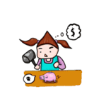 little chestnut girl（個別スタンプ：24）