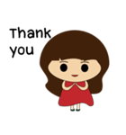 Female cute girl and nanny（個別スタンプ：1）