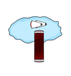 Mr. Cotton candy clouds ＆ little Ji, Q（個別スタンプ：17）
