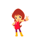 女の子の日常の動作（個別スタンプ：3）