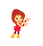 女の子の日常の動作（個別スタンプ：4）
