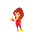 女の子の日常の動作（個別スタンプ：6）