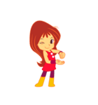 女の子の日常の動作（個別スタンプ：7）