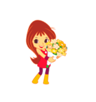 女の子の日常の動作（個別スタンプ：13）