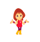 女の子の日常の動作（個別スタンプ：14）