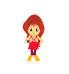 女の子の日常の動作（個別スタンプ：17）