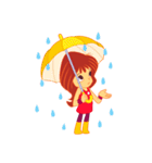 女の子の日常の動作（個別スタンプ：35）