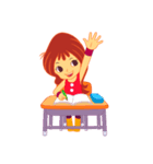 女の子の日常の動作（個別スタンプ：37）