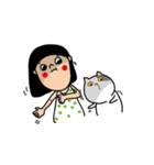 Qgirl and JFcat（個別スタンプ：12）