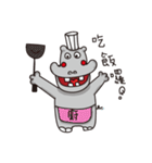 Apple Hippo（個別スタンプ：4）