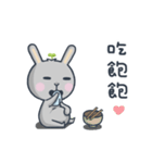 Leaf green rabbit（個別スタンプ：3）