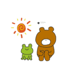 ゆるっとクマさん、ときどきカエル（個別スタンプ：12）