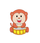 Monkey ; Playing Musical Instruments（個別スタンプ：1）