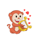 Monkey ; Playing Musical Instruments（個別スタンプ：3）