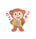 Monkey ; Playing Musical Instruments（個別スタンプ：4）