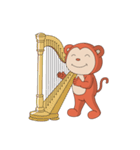 Monkey ; Playing Musical Instruments（個別スタンプ：5）