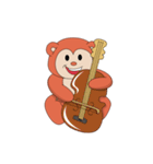 Monkey ; Playing Musical Instruments（個別スタンプ：6）