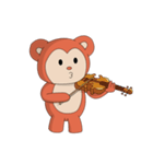 Monkey ; Playing Musical Instruments（個別スタンプ：8）
