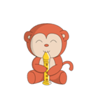 Monkey ; Playing Musical Instruments（個別スタンプ：9）