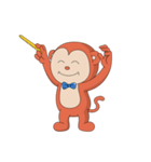 Monkey ; Playing Musical Instruments（個別スタンプ：15）