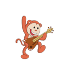 Monkey ; Playing Musical Instruments（個別スタンプ：16）