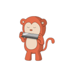 Monkey ; Playing Musical Instruments（個別スタンプ：19）