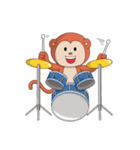 Monkey ; Playing Musical Instruments（個別スタンプ：21）