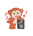 Monkey ; Playing Musical Instruments（個別スタンプ：24）